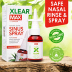 Xlear MAX Saline Nasal Spray, Natural Formula with Xylitol, Capsicum and Aloe, Nasal Decongestant for Sinus Pressure, Headache,