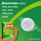 Zyrtec 24 Hour Allergy Relief Dissolving Tablets with 10 mg Cetirizine HCl Antihistamine, Allergy Medicine for Relief from Aller