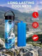 Leng Ke 24H 5 Pens Insulin Cooler Travel case Temp Display Medication Cooler for Medicine Travel TSA Approved Ice Pack Diabetic