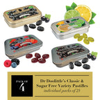 Dr. Doolittles Soft Fruit Pastilles Sugar Variety Pack for Voice and Throat, Blackcurrant, Lemon Lime, and Wild Berries, 2.12 Ou