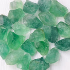 Apengshi Green Fluorite Raw Crystals 2PCS Natural Rough Rocks Healing Crystal and Stones DIY Raw Stones Meditation Fountain Gard