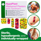Safety First Aid Group HypaPlast Children's Washproof Plasters, Assorted (Pack of 100) Sterile Hypallergenic