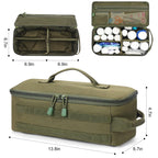 QISVVE First Aid Bag Empty Pill Box Organizer,Tactical Medical Bag Case,Portable EDC Travel Medicine Pill Bottle Organizer (Gree
