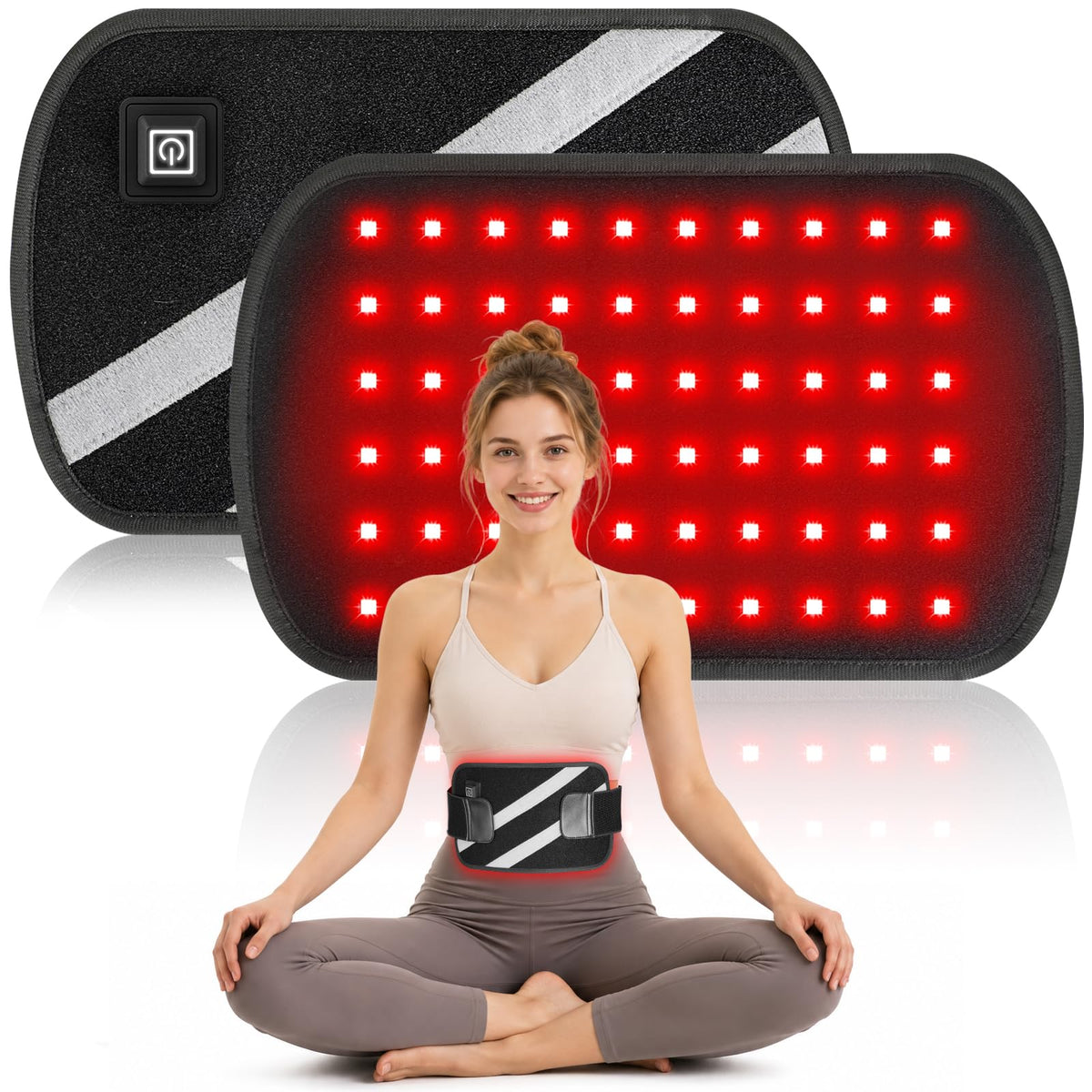 Red Light Therapy Pad with 60 3in1 LEDs 660nm & 850nm