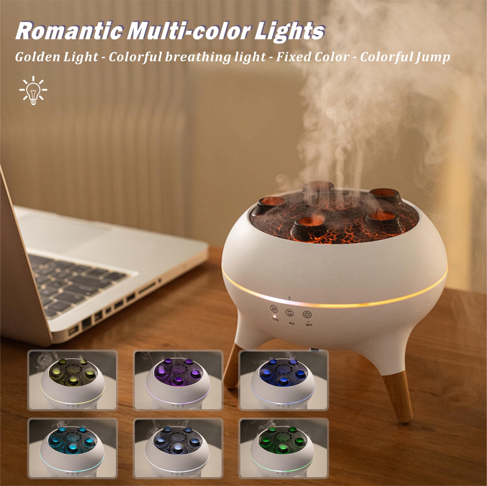 AChoice4U Essential Oil Diffuser 250ML Dancing Jellyfish Aromatherapy Diffuser Humidifier with 7 Colors LED Lights,Remote Contro
