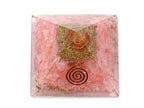 Amazing Gemstone Large Rose Quartz Orgonite Pyramid | Pink Crystal Pyramid | Organ Pyramids Positive Energy Healing