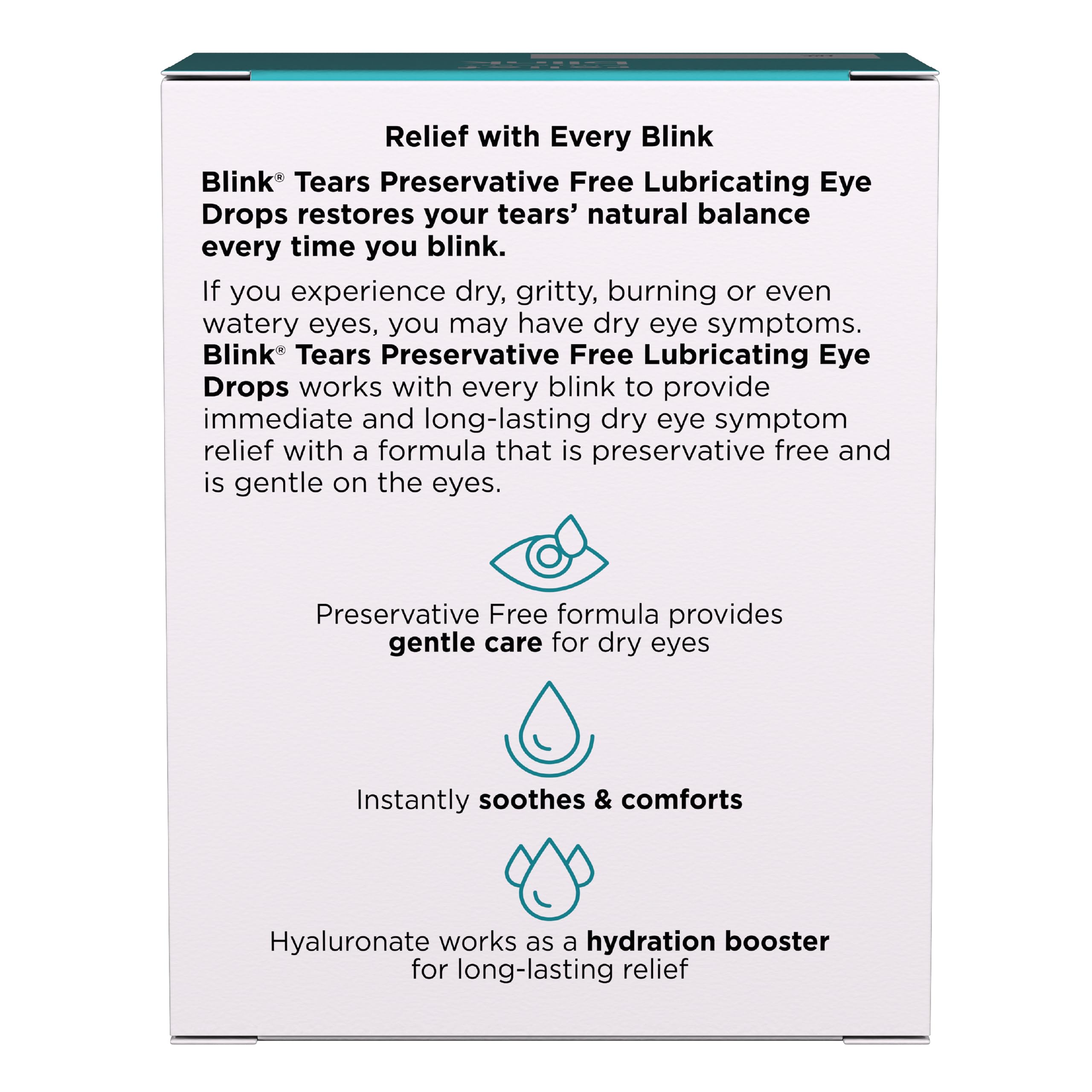 Blink Tears Preservative Free Lubricating Eye Drops 25 ct 0.01 fl oz EA (0.4 mL EA) (Pack of 2)