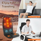 comrelax Massage Seat Cushion with Heat, Cooling Back Massager for Chair, Chair Massager for Full Body Massage, Deep Tissue Vibr