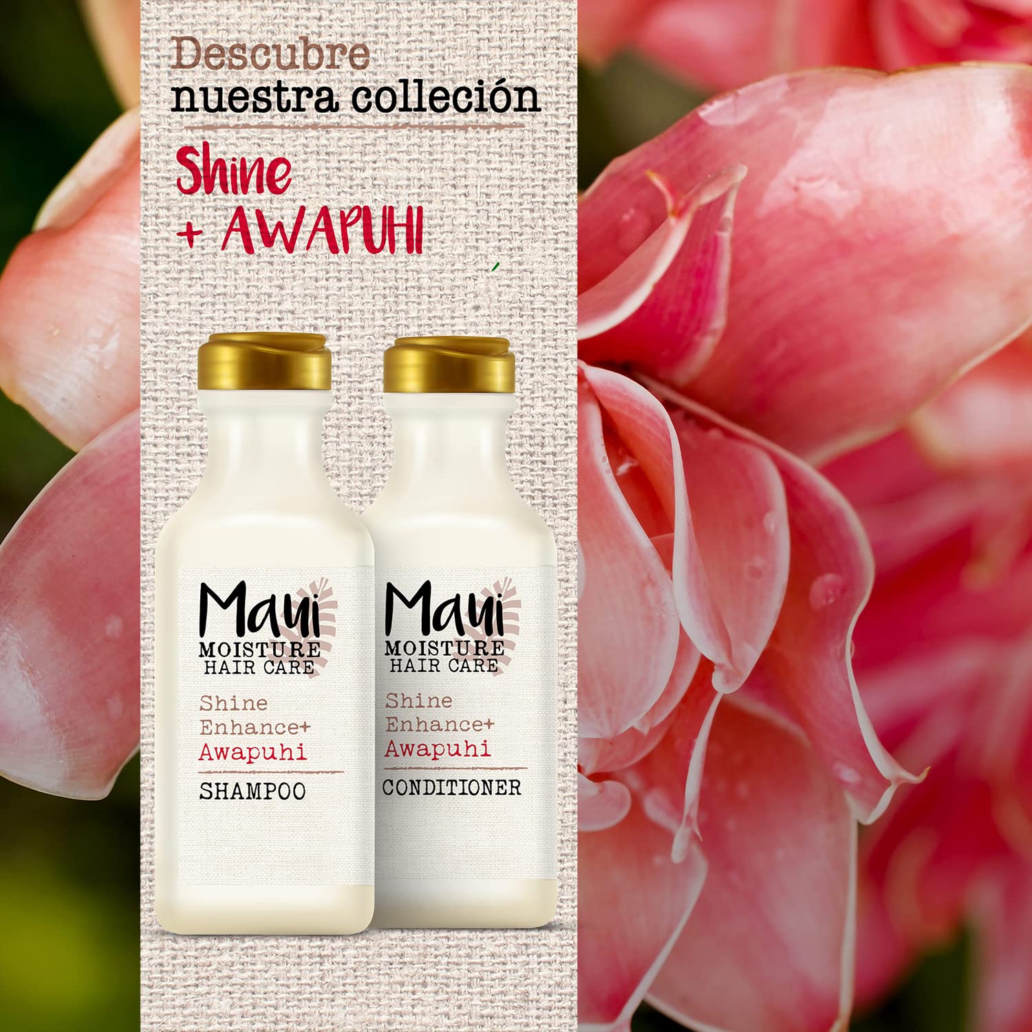 Maui Moisture Shine + Awapuhi Moisturizing Vegan Conditioner with Oils for Shiny Hair Silicone & SulfateFree Surfactant Aloe Con