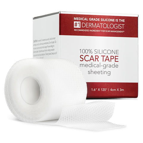 Physician Formulated Silicone Scar Sheets - Advanced Crosspolymer Medical Grade Silicone Scar Tape for Surgery, C Section, Keloi