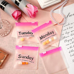 MARFOREVER 39 Pcs Pill Pouch Bags Pill Organizer, Reusable Pill Case Small Medicine Bag Tavel Pill Pouches, 28 Pcs Pink Plastic