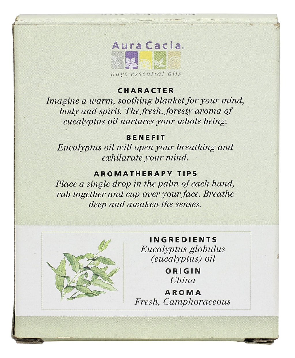 Aura Cacia Pure Essential Oil, Eucalyptus, 0.5 Fluid Ounce (Pack of 24)