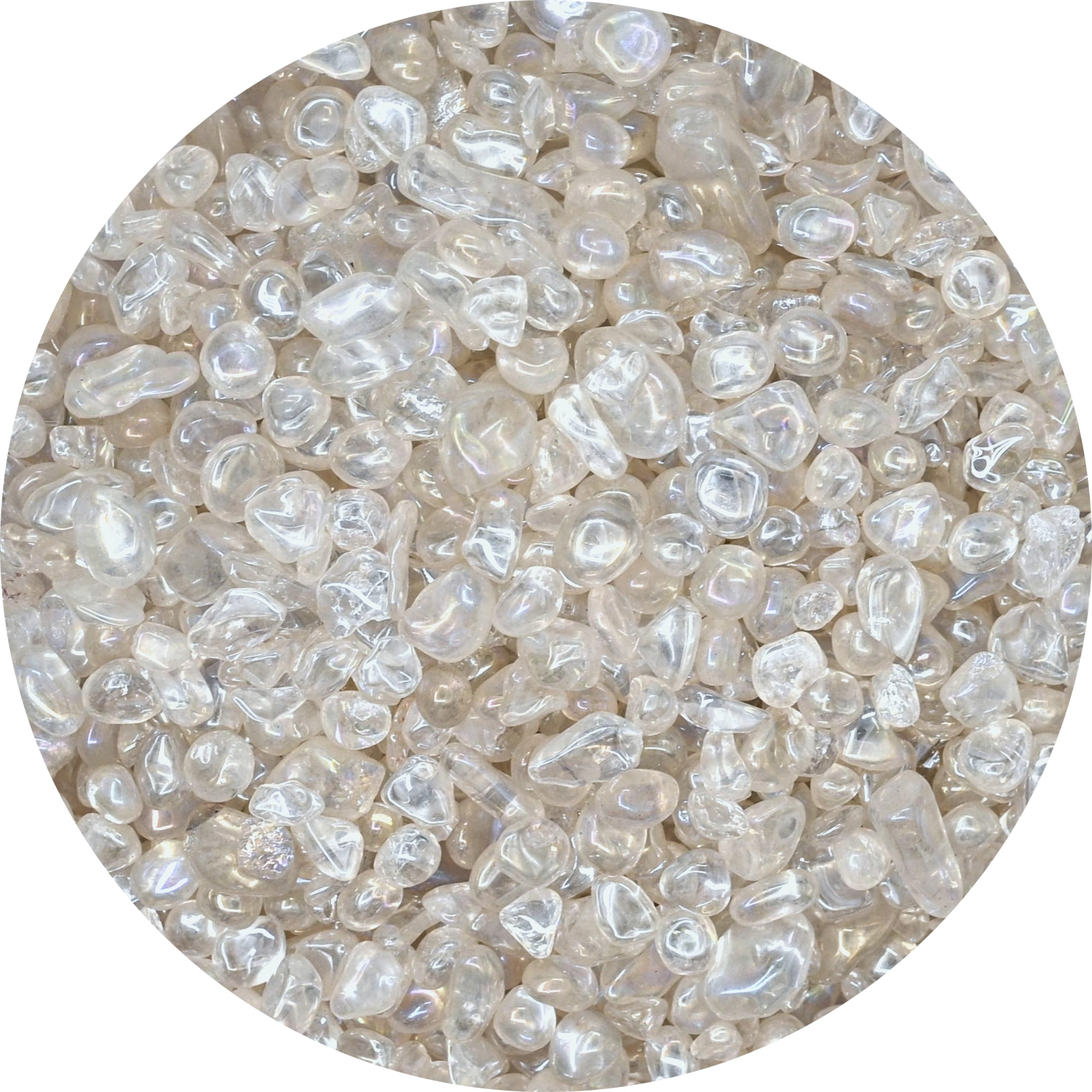 Angel Aura Quartz Crystal Chips Aquarium Gravel Rocks - Aura Quartz Chips Bulk Fish Tank Gravel, Small Tumbled Stone Chips and T