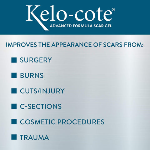 Kelo-cote Advanced Skincare Formula Scar Gel, Acne Scar, Burn Scar, Surgical Scar, C-Section Scar and Keloid Scar Treatment, 2.1
