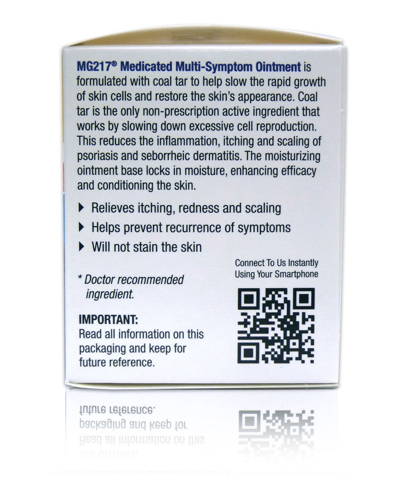 MG217 Psoriasis Treatment, Medicated Conditioning 2% Coal Tar Multi-Symptom Ointment, 3.8 Ounce