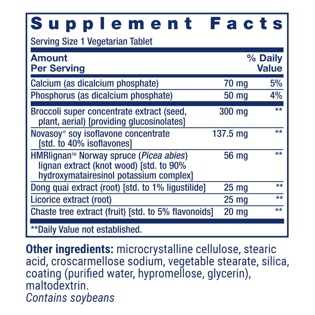 Life Extension Estrogen for Women, Helps Relieve hot Flashes and Night Sweats, Soy isoflavones, Norway Spruce Extract, chasteber