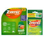Zyrtec 24 Hour Allergy Relief Tablets, Indoor and Outdoor Allergy Medicine with 10 mg Cetirizine HCl per Antihistamine Tablet, B