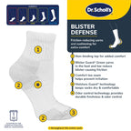 Dr. Scholl's womens Advanced Relief (2pk) Casual Sock, White, One Size US