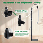 CPAP Hose Holder Stand for Improving Sleep Comfort- Customizable Height & Position for All Bed Heights, Includes Mask Hook & Tub