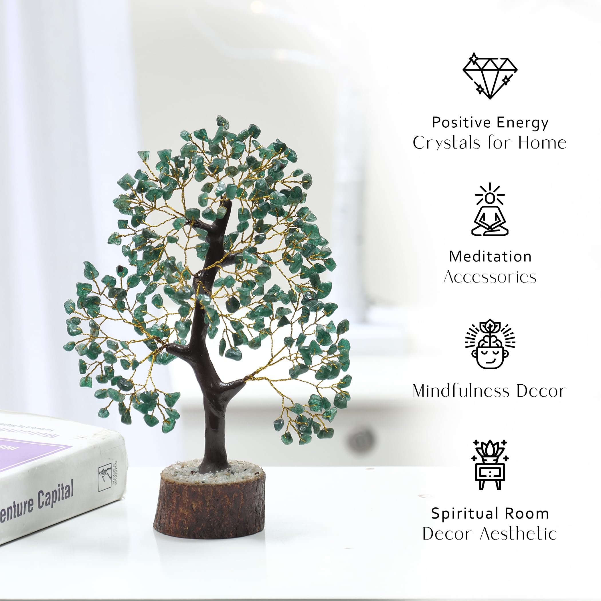 Green Aventurine Crystal, Crystal Tree Feng Shui, Spiritual Crystals, Home Decor Clearance, Meditation Stones And Crystals, Crys