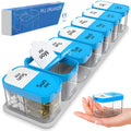 Extra Large Weekly Pill Organizer - XL Daily Pill Box - 7 Day Am Pm Pill Case Jumbo Pill Container for Supplements Big Pill Hold