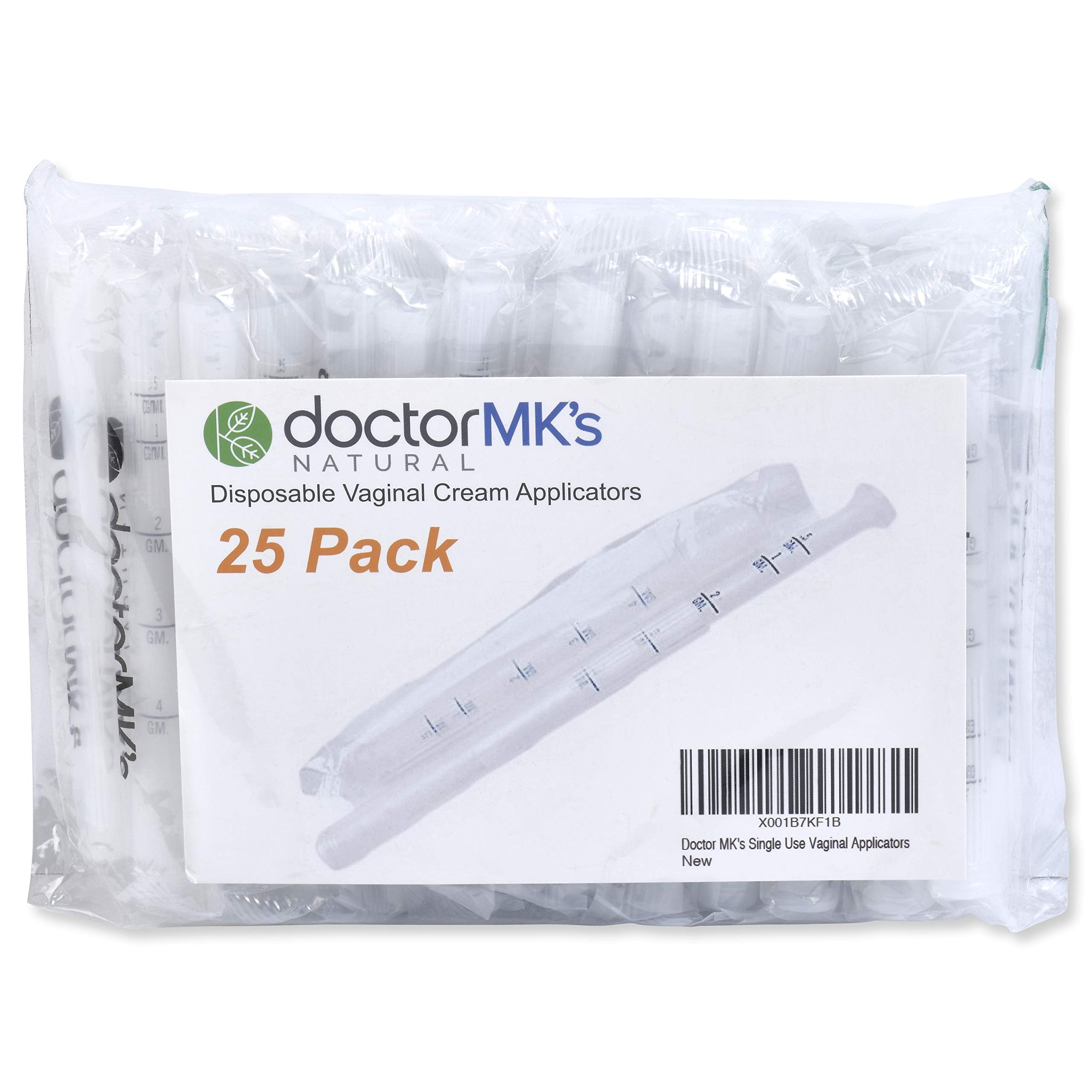 Disposable Vaginal Applicators (25-Pack), Fits Premarin Estrace Contraceptive Gels and Many Other Creams, Individually Wrapped A