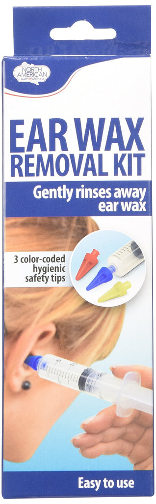 North American Ear Wax Removal Kit Includes Syringe with 3 Color Coded Safety Tips