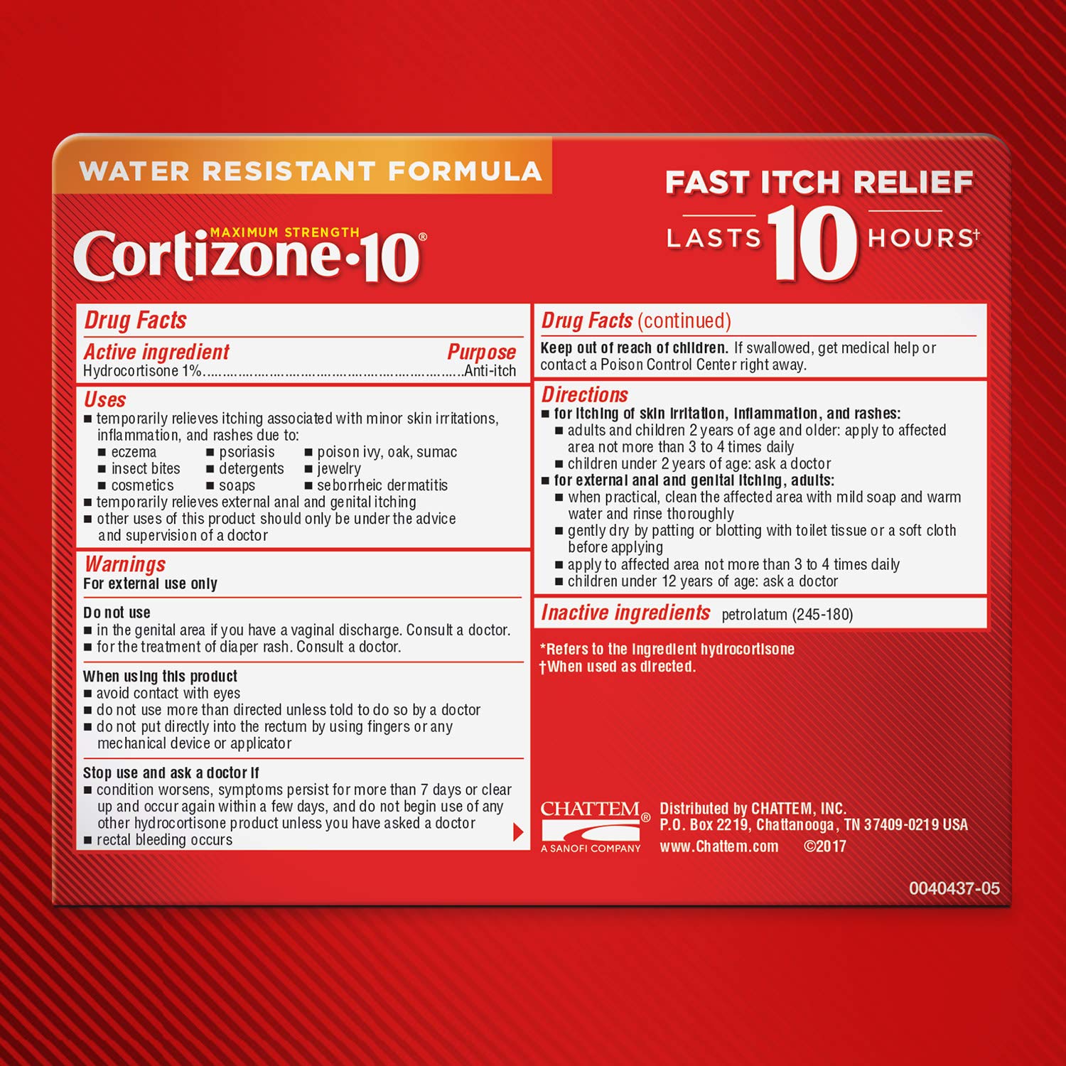 Cortizone 10 Maximum Strength Ointment 1 oz., 1% Hydrocortisone Ointment for Itch Relief - Packaging May Vary