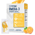Coromega Omega 3 Fish Oil Supplement with Vitamin D3, 650mg of Omega-3s with 3X Better Absorption Than Softgels, Tropical Orange
