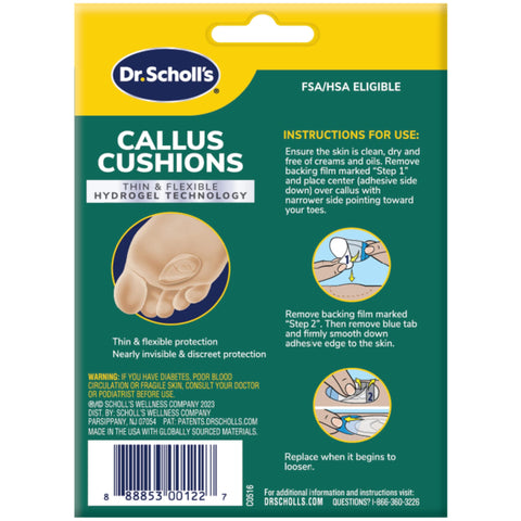 Dr. Scholls Callus Cushions Duragel 5 Count (Pack of 6)