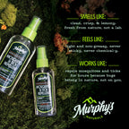 Murphys Naturals Mosquito & Tick Bug Repellent Spray, Oil of Lemon Eucalyptus for Skin + Outdoor Gear, DEET-Free, 2 Ounce Pump,
