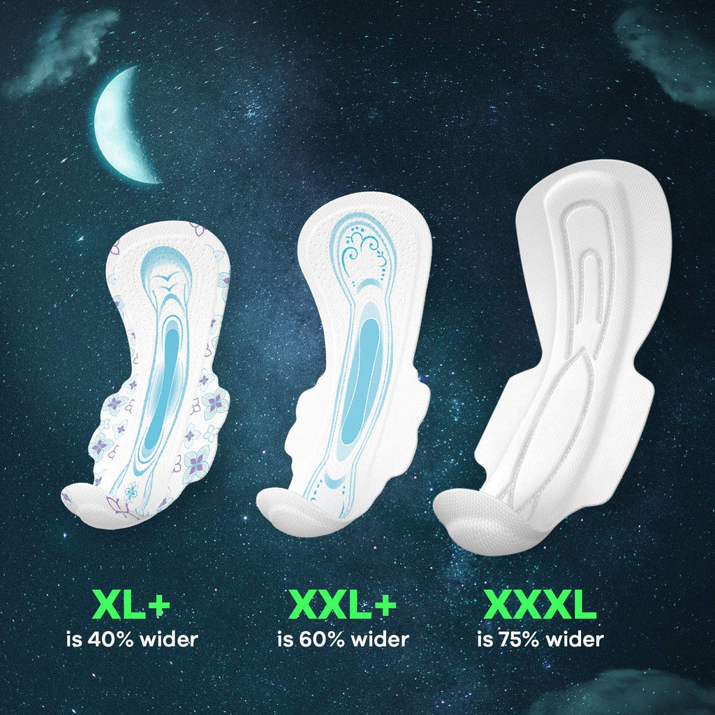 Whisper Bindazzz Night Sanitary Pads|Pack of 16 Thin Pads|XXL+|Upto 0% Leaks|60% Longer & Wider Back|Dry Top Sheet|Long Lasting