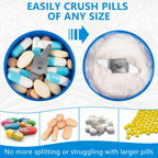 Small Electric Pill Crusher Fine Powder by Pill Mill - Pill Grinder Fine Powder - Powder Grinder for Elderly, Medicine Grinder f