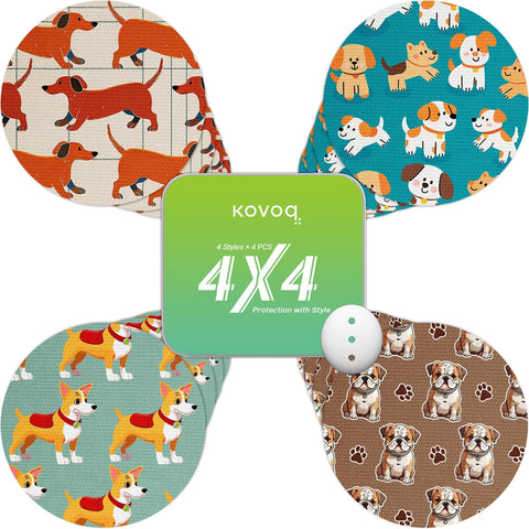 Kovoq Dexcom G7 & Stelo Over Patches Waterproof, 16 Pack Dexcom G7 Adhesive Patches with Hard Cover, Reduce Compression Lows Sho