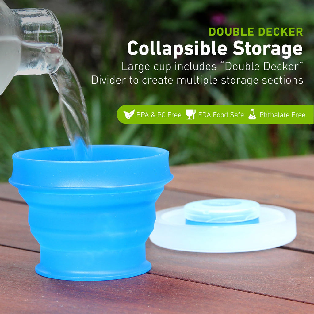 humangear GoCup | Compact Storage | On the Go Cup | BPA-free, PC-free, Phthalate-Free, Large (8 fl.oz/237ml), Blue