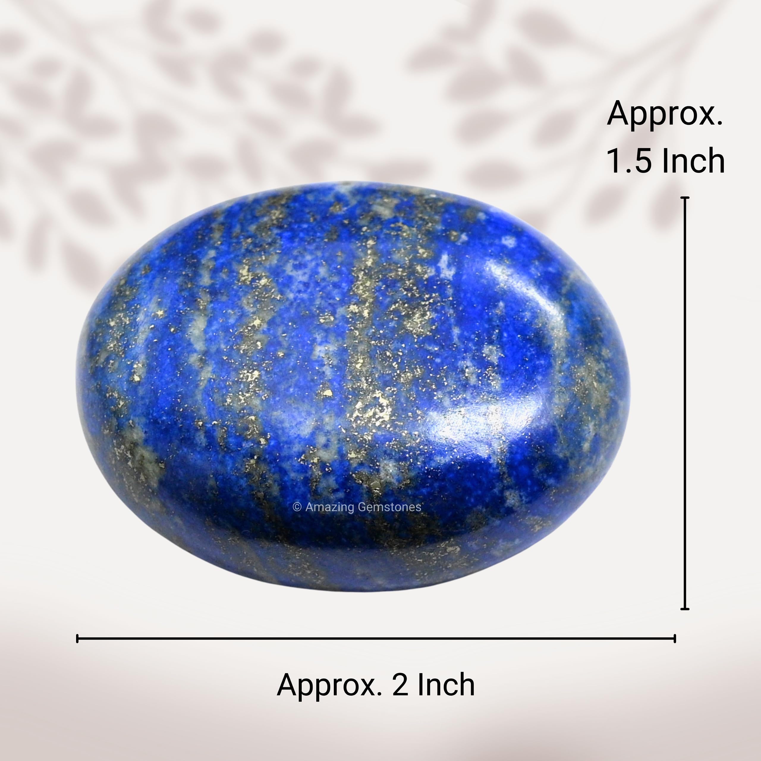 Lapis Lazuli Crystals and Healing Stones - Large Palm Stone Crystals Piedra - Crystal for Good Luck, Balanced Positive Energy, M