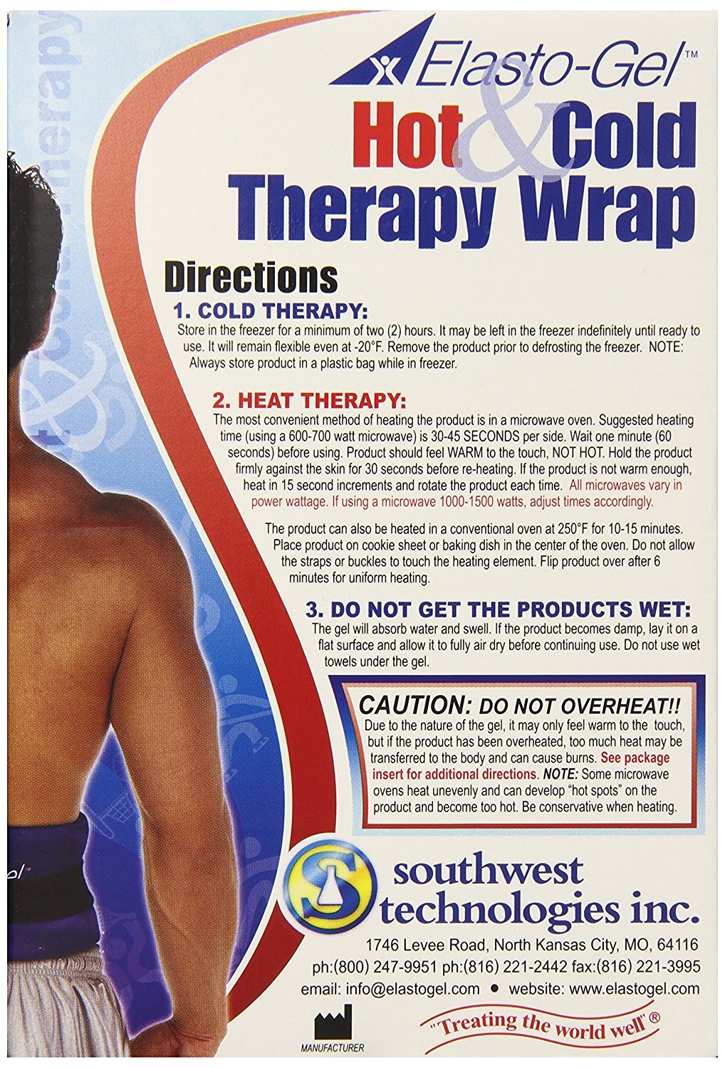 Elasto Gel, Hot/Cold Wrap,6 X 16