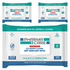 PharmaCare Advanced Formula 70% Alcohol Wipes - (50 Count) 3 Packs