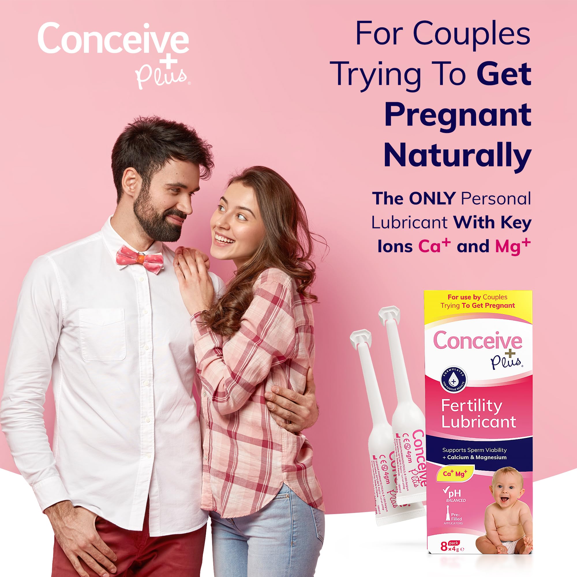 Fertility Lubricant Applicators | Vaginal Moisturizer for Women Trying to Conceive | One Month Supply | Patented Ingredients for