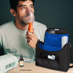 USA GEAR Nebulizer Carrying Case - Customizable Padded Interior, Shoulder Strap, Durable Exterior - Asthma Travel Bag to Store N