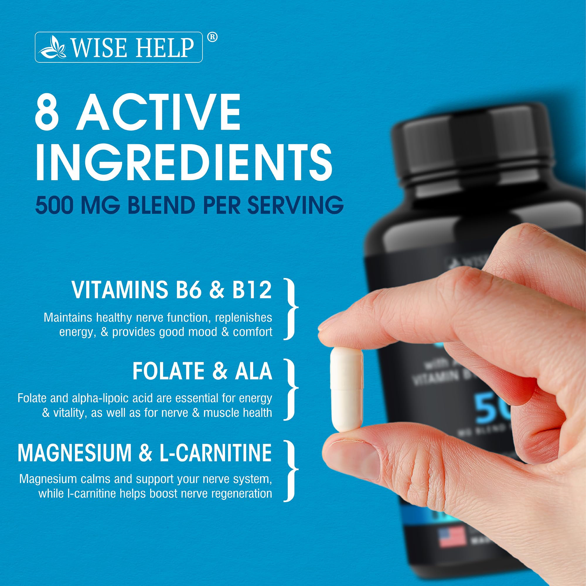 Neuropathy Support Natural Nerve Discomfort Relief - Made in USA - Nerve Antioxidant for Trigeminal Neuralgia, Diabetic & Periph