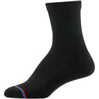 MediPEDS Quarter Socks with Non-Binding Top and Cushion, Multipairs, Black (8-Pairs), Shoe Size: Men's 7-12 Women's 10-13
