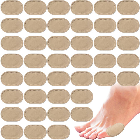 Nuanchu 60 Pieces Bunion Cushions Self-Adhesive Bunion Pads Foot Callus Patches Foot Blister Shoe Accessories Women Men Feet Hee