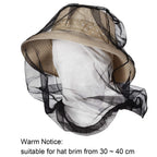 HESTYA 4 Pack Mosquito Bug Net Mesh for Head Mosquito Head Net Face Neck Fly Netting Hood from Insect Bugs Gnats for Outdoor(Bla
