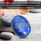 Lapis Lazuli Crystals and Healing Stones - Large Palm Stone Crystals Piedra - Crystal for Good Luck, Balanced Positive Energy, M