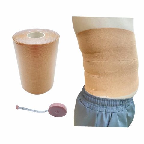 Body Stomach Compression Tape- Extra Wide Kaotic Belly Tape for Body Shaping& Workout& Sweater Enhancer& Skin Protection (Skin C