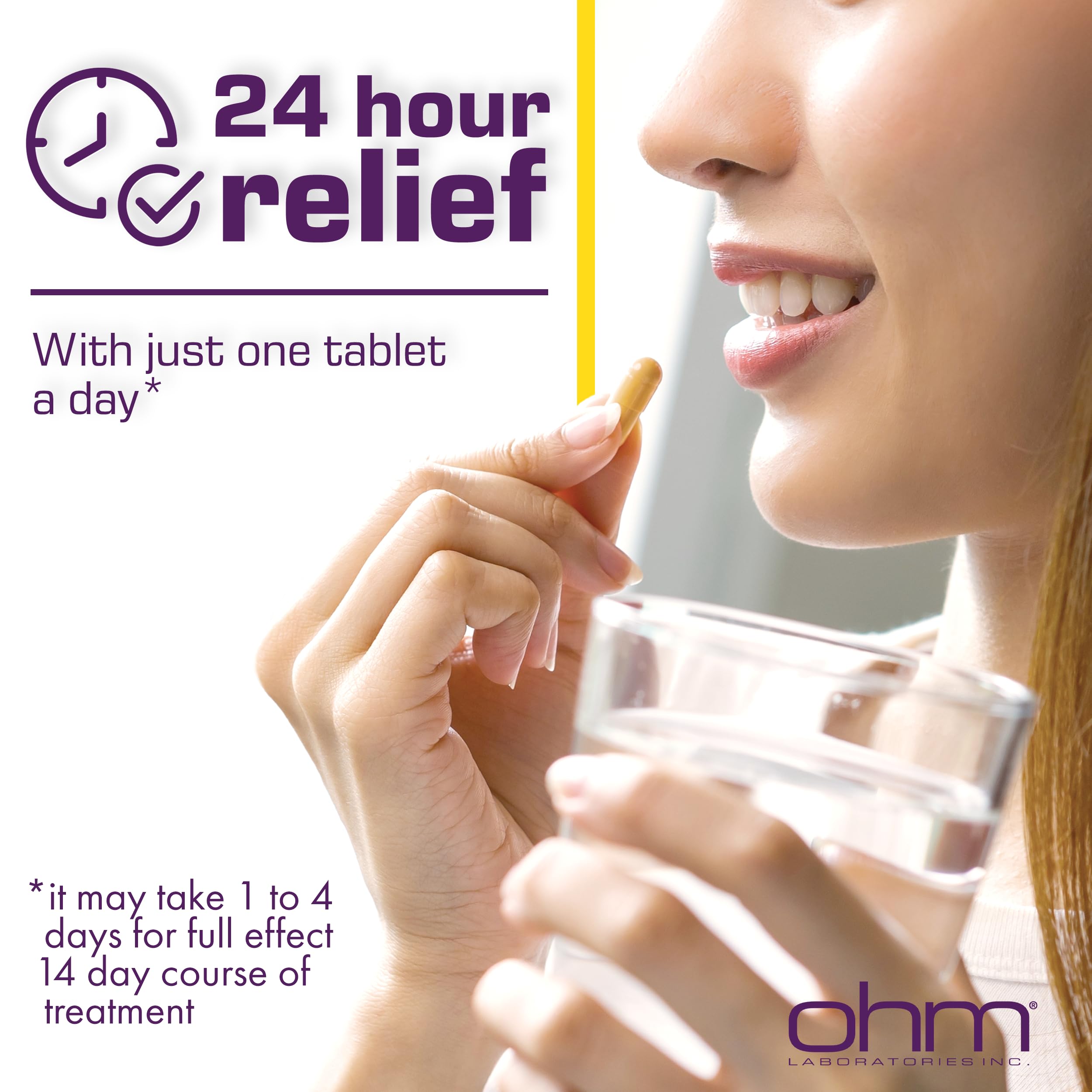 Ohm Esomeprazole Magnesium Delayed Release Capsules 20mg - Frequent Heartburn & Acid Reflux Relief, 24 Hour Chest & Stomach Acid
