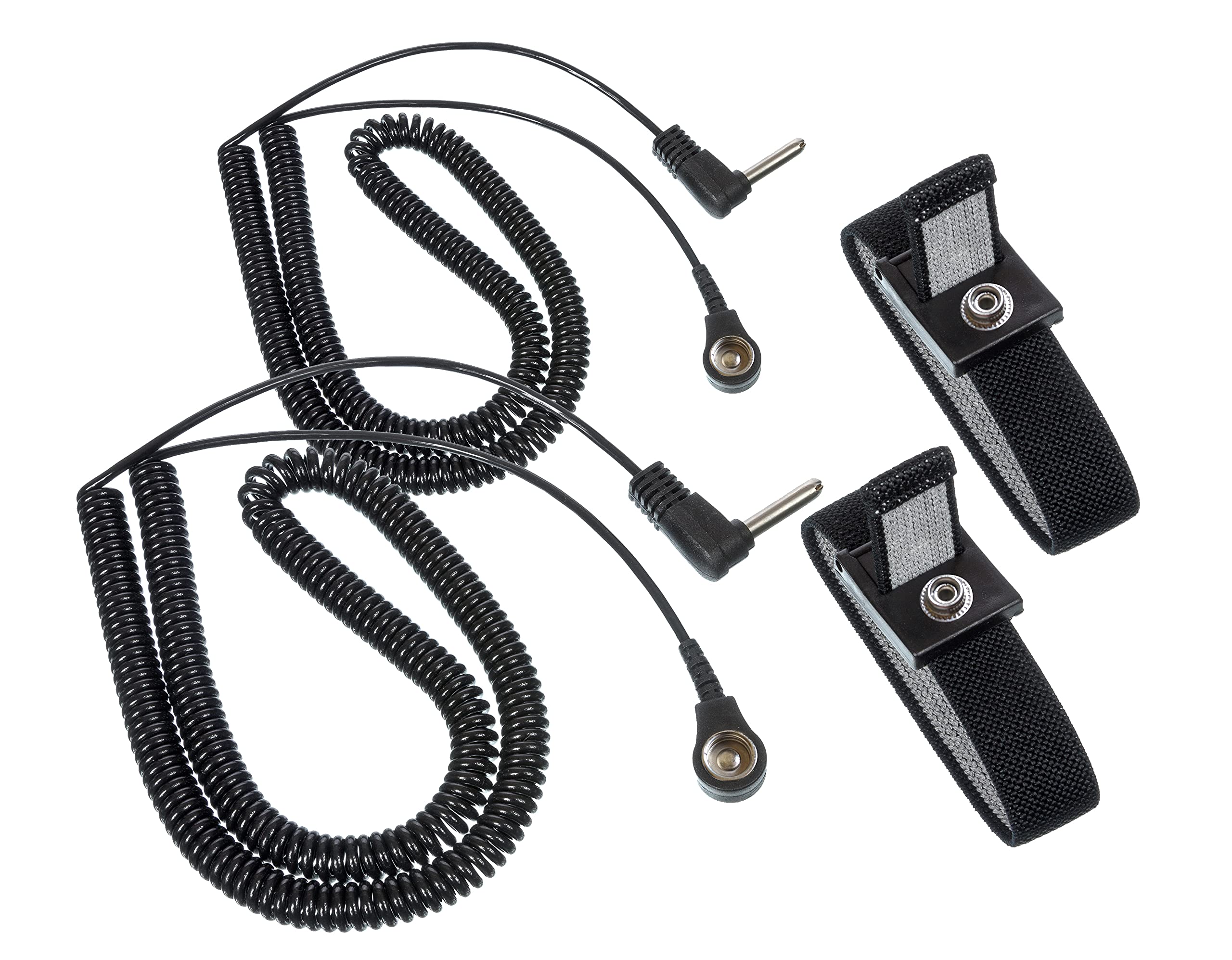Assurance Designed Black Grounding Wrist Strap 2 Pack. Use for Earth Connection & EMF Radiation Protection - Use for Desk, Floor