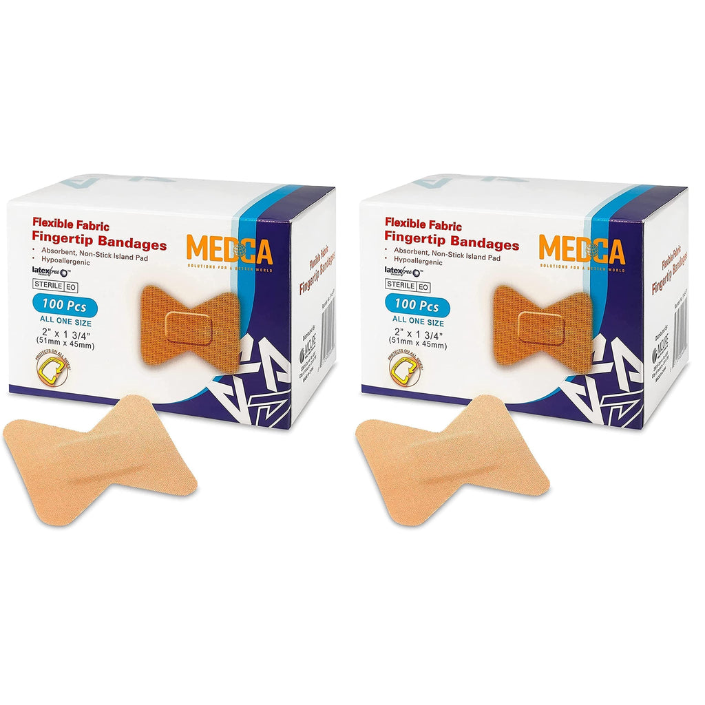 Flexible Fabric Bandages - Flex Fabric Adhesive Bandages Finger-Tip Bandages for Finger Care and to Protect Wounds from Infectio