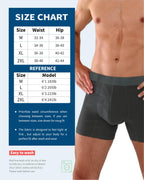 REELINDRY Mens Washable Incontinence Underwear, 2.3 oz Absorbency Reusable Leak Proof Odor Control Trunks 1 Pack(Dark Gray, M)